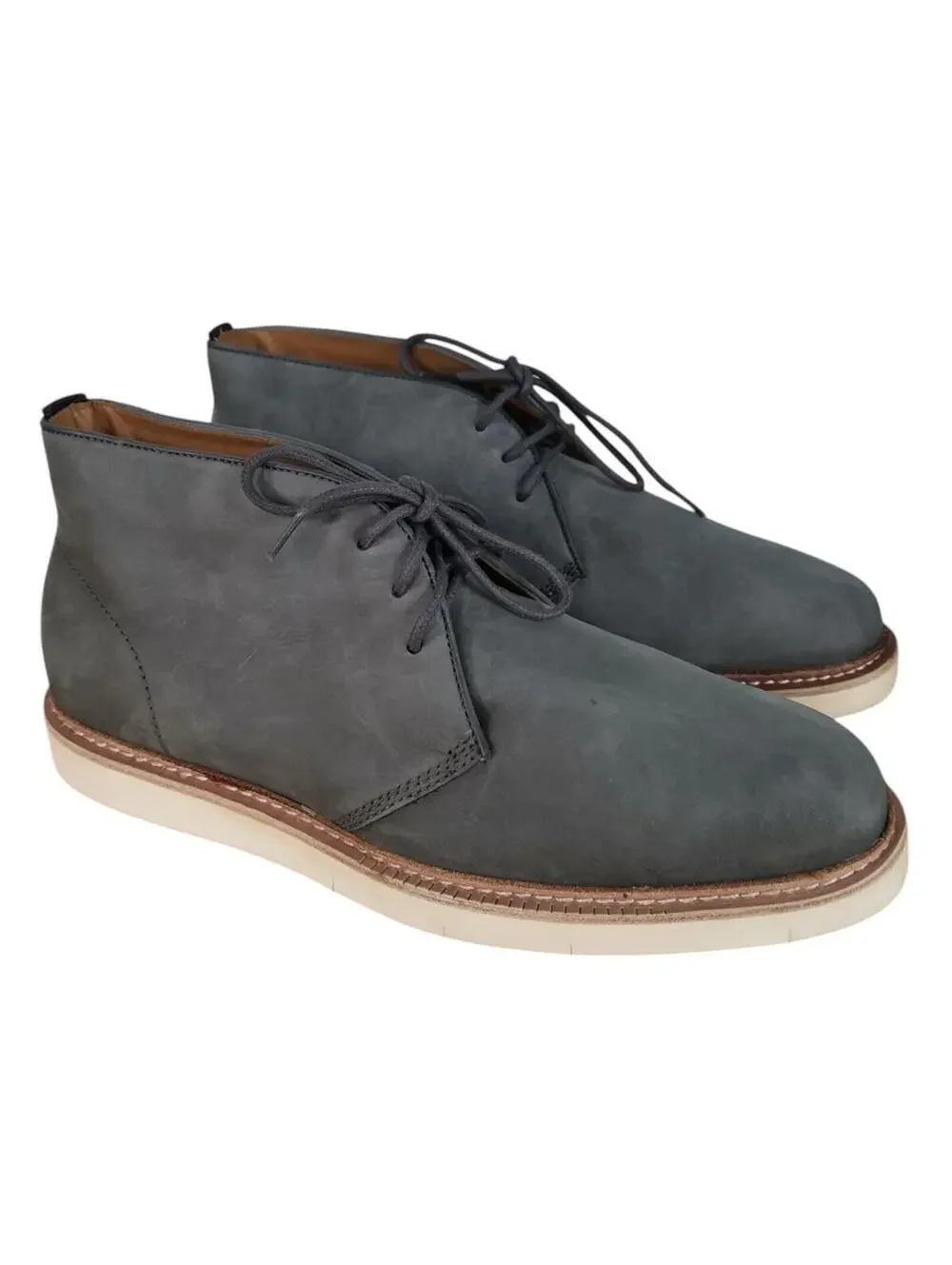 Cole Haan Tanner‎ Chukka Leather Boots Magnetic Nubuck Men's Size 8M C26294 NWB